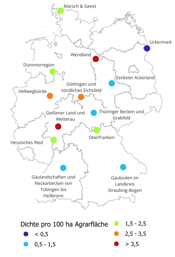 Rebhuhndichten 2023